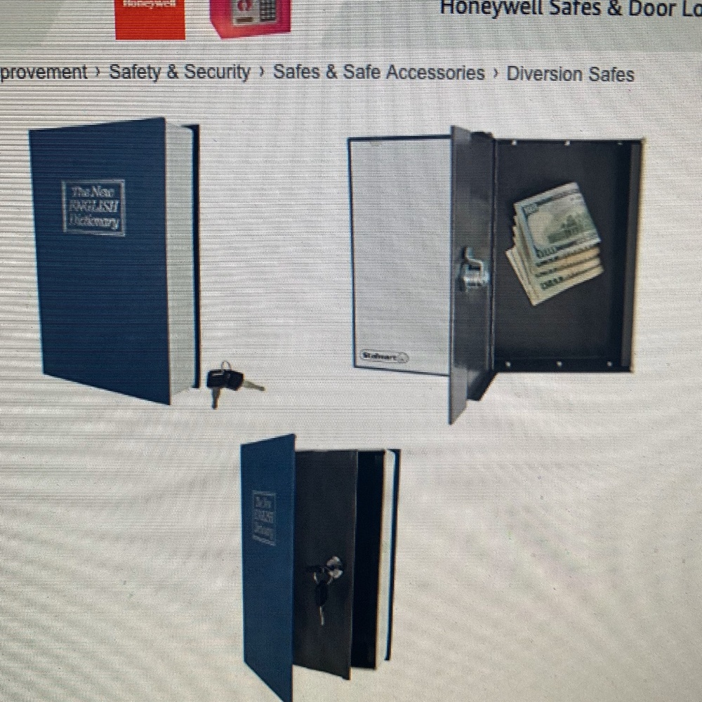The New English Dictionary Metal Safe. (NEW)